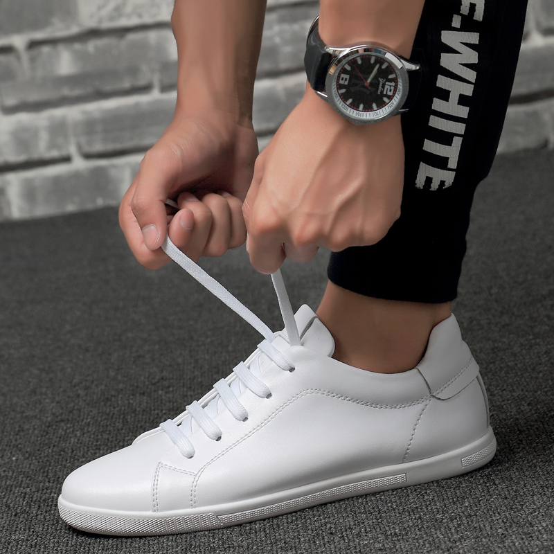 2024 New Men Casual Shoes Men Sneakers Soft Leather Men Shoes Brand Fashion Male White Shoes Skate Shoes Men Comfy Hip Hop Shoes