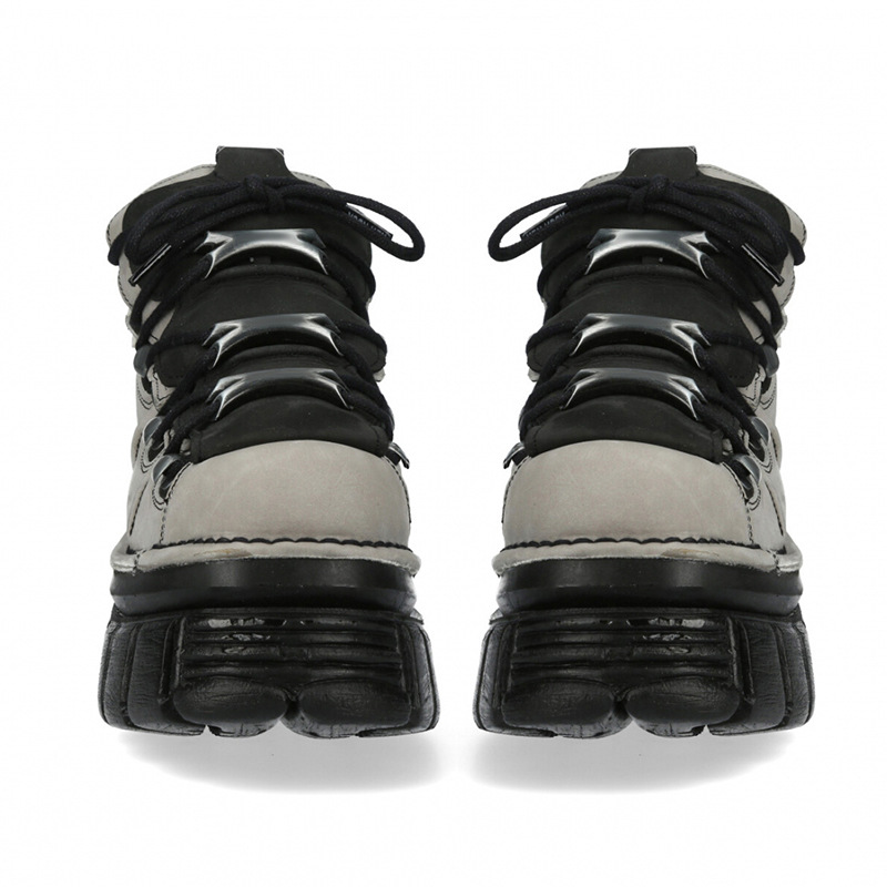 5160f Punk Style Sneakers Platform Woman Creepers Female Casual Flats Metal Decoration Thick New Bottom Women Tennis Shoes 45