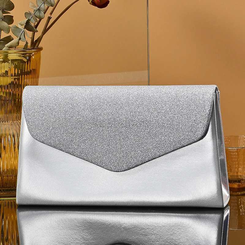 High Quality Wholesale Fashion Leather Evening Wedding Party Bag Envelope Pillow Printed Hardware Trim Strip Dinner Clutch PurseXJ240730
