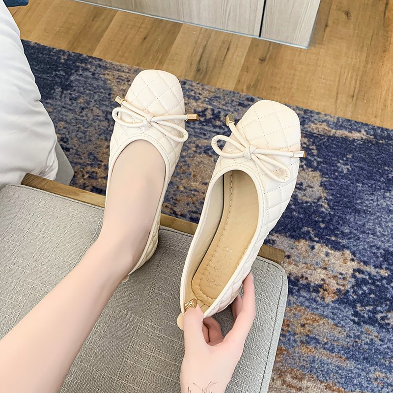2022 Spring Shoes Ballet Flats Shoes Women Classics Casual Loafers Lady Fashion Design Bowknot Moccasin Boat Shoes for Woman