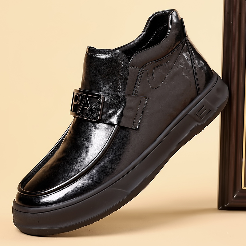 Brand Business WAERTA Leather for Casual Slip on For Party Wedding Quality Men Shoes