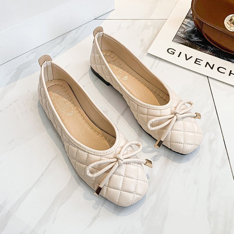 2022 Spring Shoes Ballet Flats Shoes Women Classics Casual Loafers Lady Fashion Design Bowknot Moccasin Boat Shoes for Woman