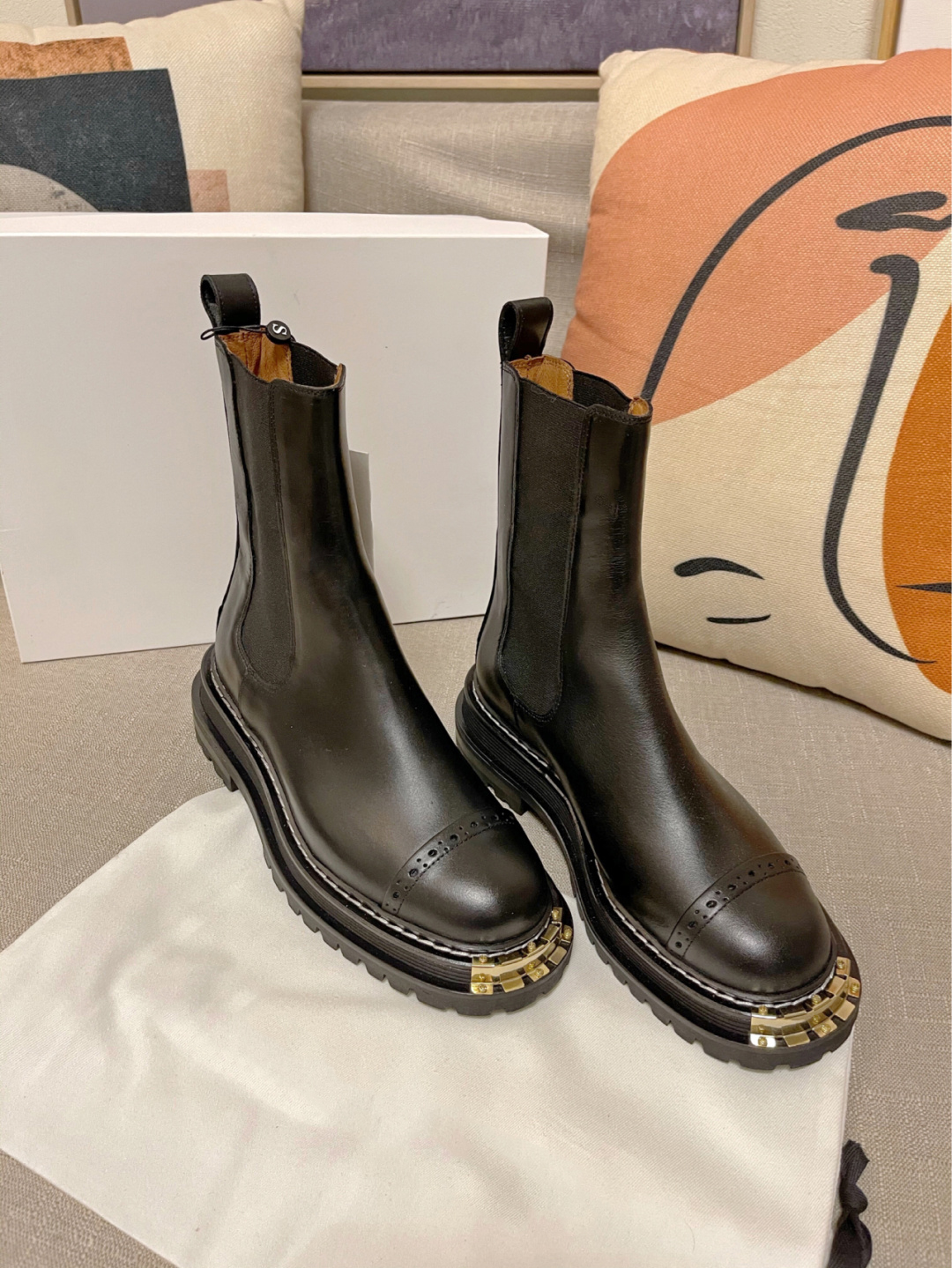 Women's Ankle Boots Platform PU Leather Lace-up Female Footwear Thick Bottom Motorcycle Boots Casual Ladies Shoes Fashion 2021