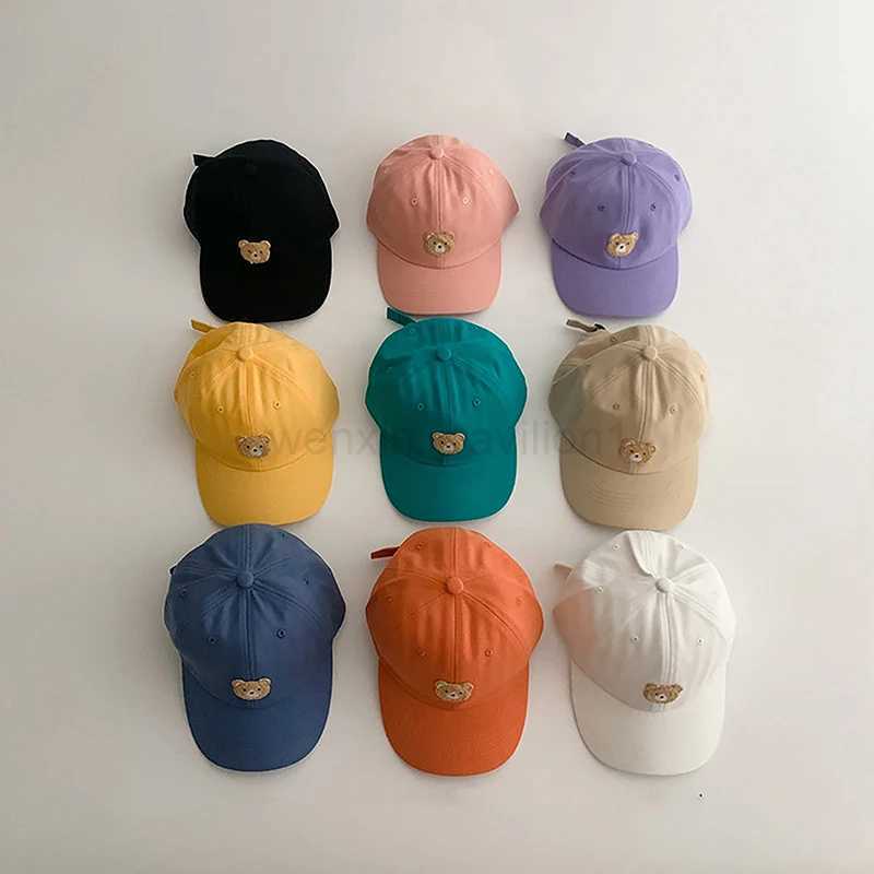Cartoon Bear Kids Baseball Cap Summer Baby Boy Girl Sun Hat Toddler Children Adjustable Visor Caps Childrens Duckbill CapXJ240730