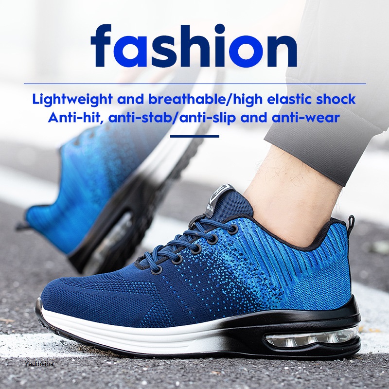 Men Women Safety Boots Steel Toe Shoe Puncture Prooir Cushion Sneakers Light Fashion Work Shoes Unisex
