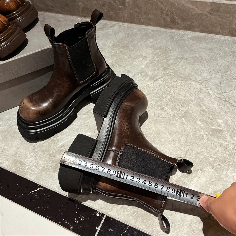 For Platform Ankle Women Fashion Back Thick Bottom Short Boots Autumn Winter Shoes Ladies Elegant Mordern Booties 698b