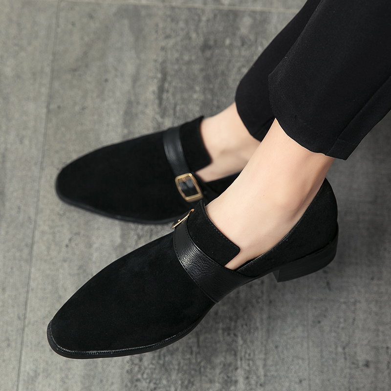 Suede Leather Designer Fashion Men's Buckle Dress Male Flats Wedding Driving Party Loafers Casual Office Shoes for Men 7dad