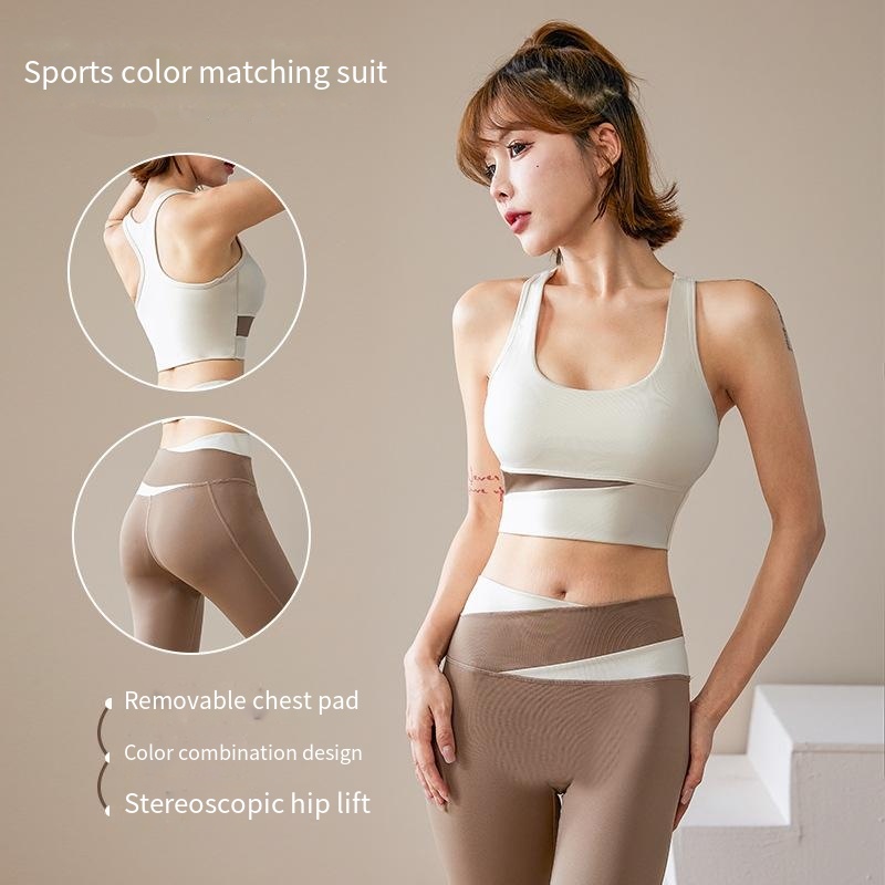 Yoga suit women's summer sports underwear professional vest fashion shock-proof push-up bra fitness