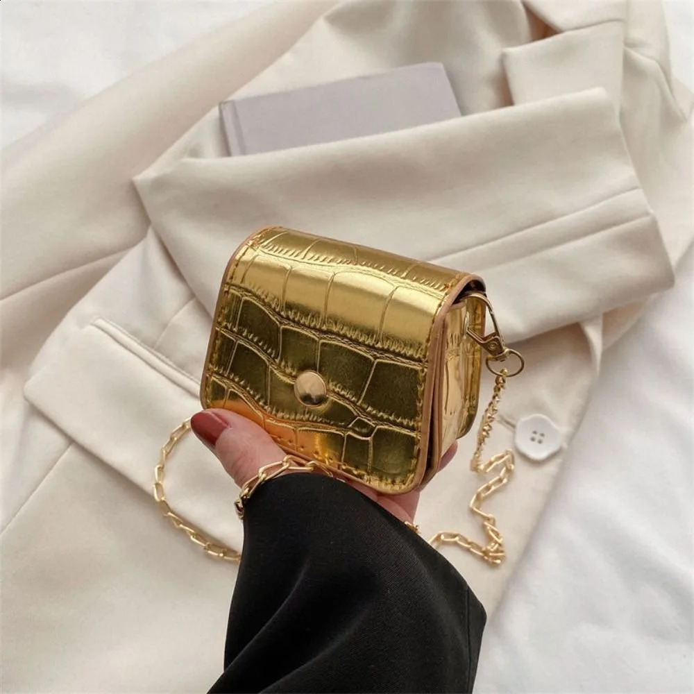 Cute Korean Fashion Mini Lipstick Crossbody Bags PU Simplicity Versatile Chain Shoulder Bag Handbag Girls Women 240730