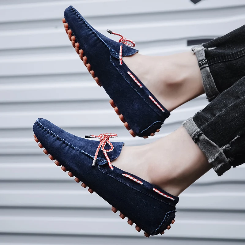 DEKABR Size 38~47 Genuine Leather Loafers Hot Sale Driving Fashion Casual Shoes Original Design Summer Flats Moccasins Men c353