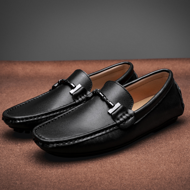 New Italian Mens Shoes Casual Retro Slip on Formal Shoes Men Loafers Moccasins Soft Leather Driving Shoes Lightweight Boat Shoes