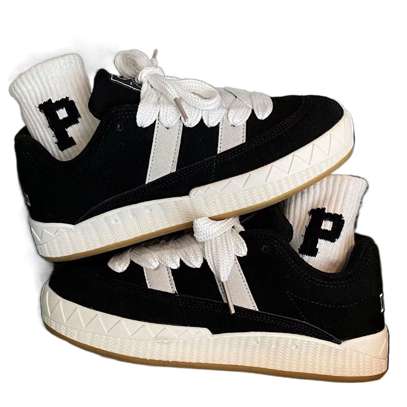 Black Women Designer Woman Vulcanized Sneakers Synthetic Leather Spring Autumn Lace Up Ladies Flats Shoes Man