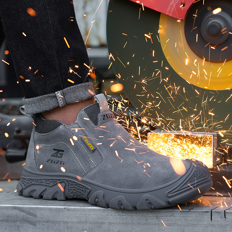 Size Plus 48 Anti Scald Welding Work Boots Anti-smash Anti-puncture Safety Indestructible Men Protective Shoes fa09 -smash -puncture