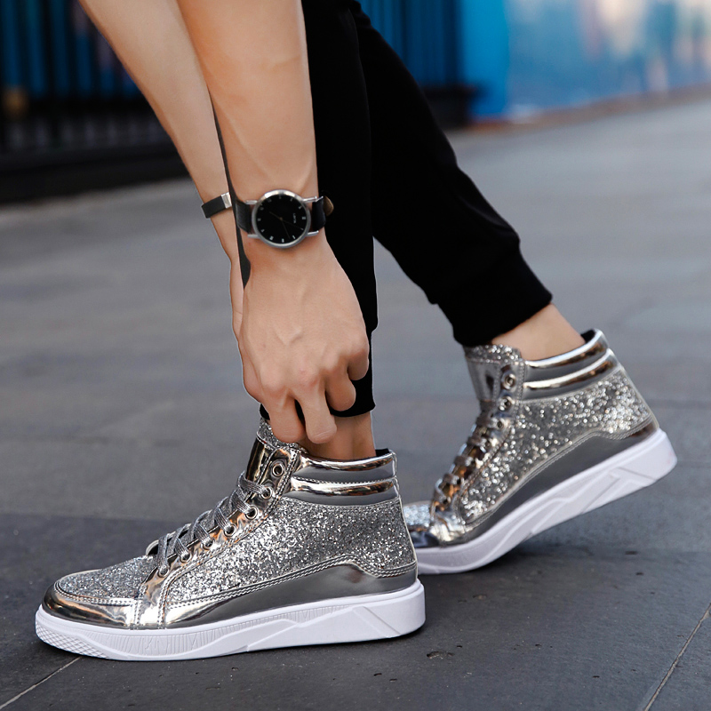 2024 Spring Hot Sale Mans Casual Shoes Non-slip Sports Outsole Light High-top Men Fashion Boots Wear-resistant Male Sneakers 48