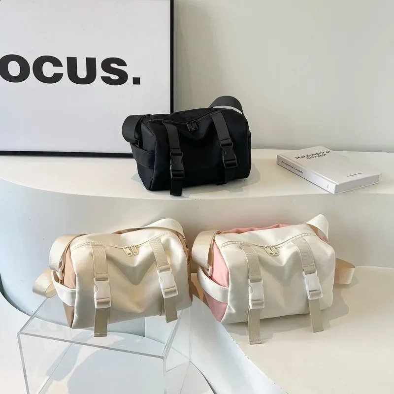 Multifunctional Casual Lightweight New Sports Style Shoulder Large Capacity Satchel Nylon Dumpg Crossbody Bag 240730