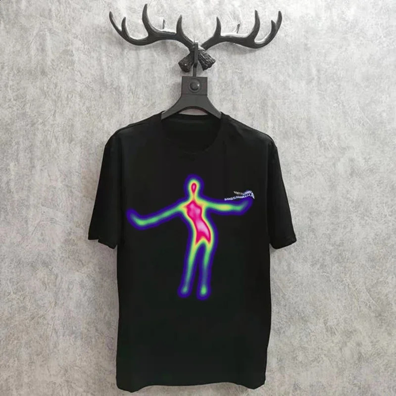 T-shirt Women Distorted Portrait Print Short Sleeve Harajuku Oversized T-shirt Hip Hop Streetwear Men T Shirt Y2k Top Graphic 240730