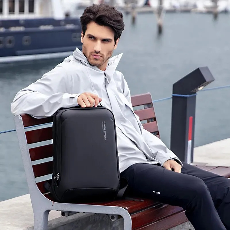 MARK RYDEN ultrathin laptop mens business minimalist backpack YKK zipper scratch resistant with USB 240730Zl