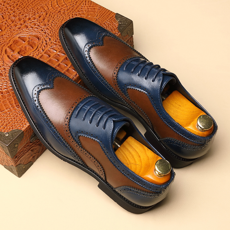 Leather Brogue Men Big Size Fashion Wedding Party Men Dress Shoes Italian Designer Male Drivng Formal Shoes Lace Up Men Oxfords