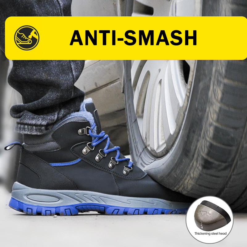 Toe Steel Winter Anti-Slip Anti-Puncture Boots Men Safety Shoes Indestructible Work Sneakers ff15