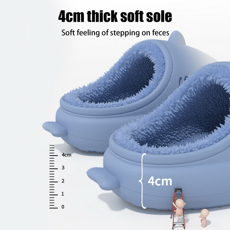 Cozy Shark Slippers: Warm Cartoon Cotton Slides for Men & Women (2024)