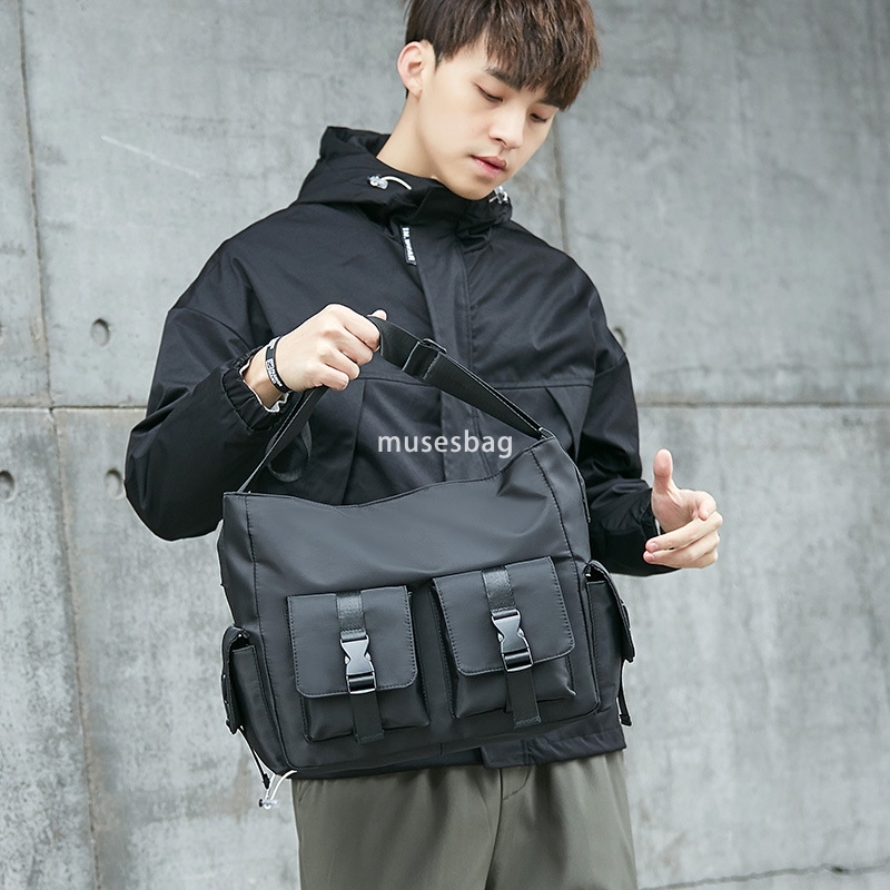 Crossbody bag men's fashion brand day tooling canvas student messenger bag ins backpack women's casual all-in-one shoulder bag