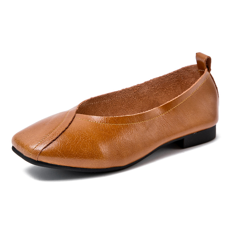 AIYUQI flat shoes 2024 new autumn genuine leather women flat shoes onon-slip Plus Size 35-43 Women casual shoes