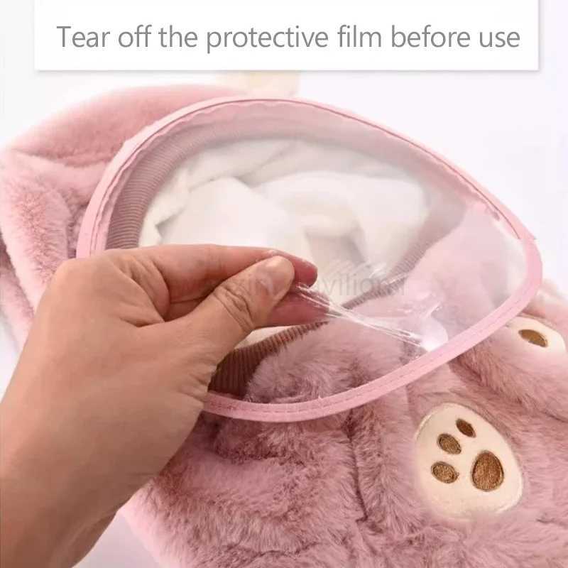 Kids Windproof Mask Integrated Hat Cute Rabbit Ears Plus Velvet To Keep Warm Hat Winter Cap for Kids for Boys Girls AccessoriesXJ240730