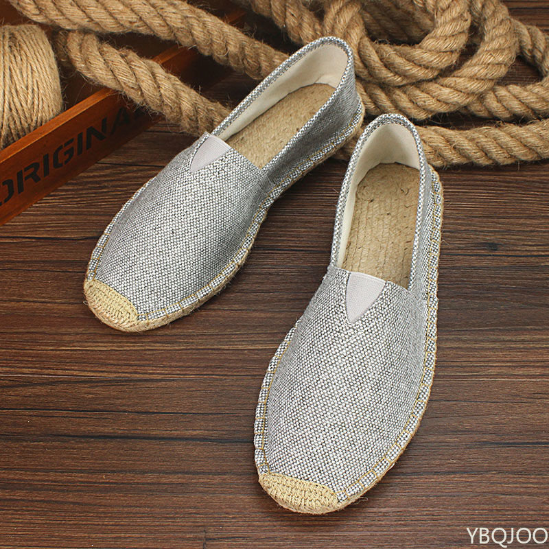 2023 Summer Autumn Men Canvas Shoes Breathable Men's Casual Shoes Slip-On Hemp Shoes Graffiti Espadrilles Women Footwear Flats