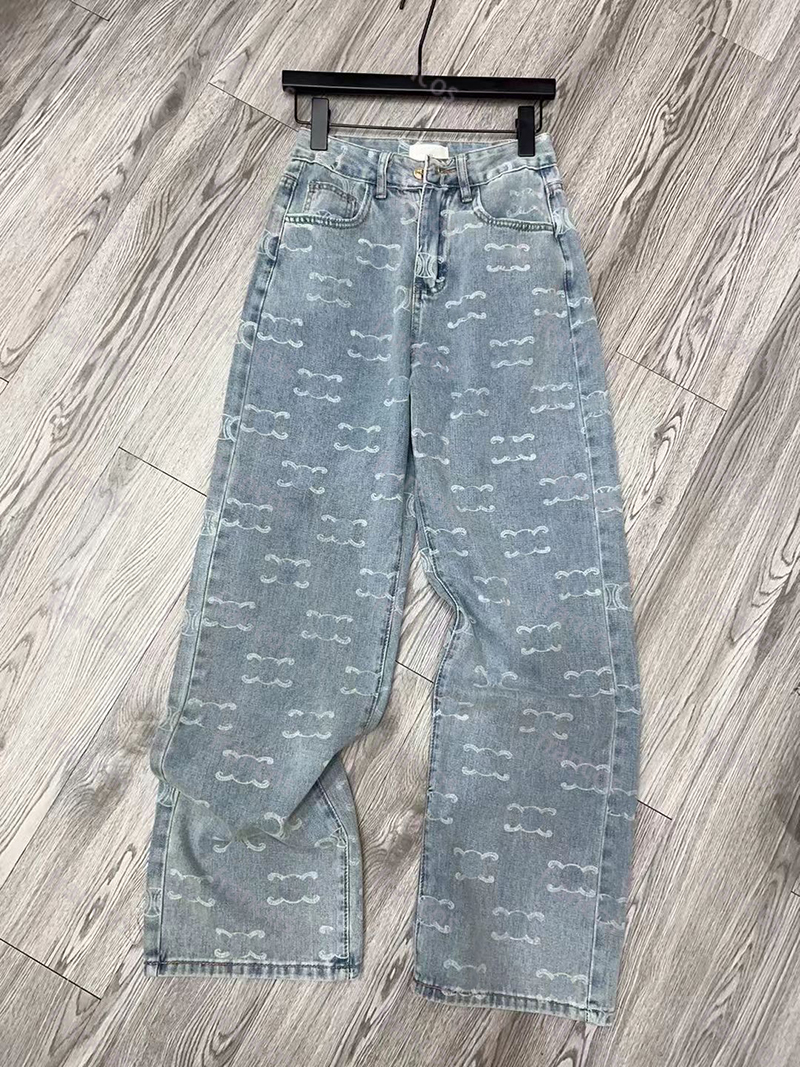 Womens Jeans Designer Print Pants Luxury Slim Fit Jeans Woman Fashion Straight Leg Jean High Waist Trousers Letters Denim Pant Baggy Loose Jean CYD2407301F8