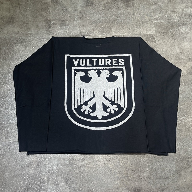 Men's T Shirts Designer Oversized Printed T-shirt Casual Harajuku KanyeDouble Headed Eagle Print Loose Hip Hop Long Sleeve T-shirt for Men