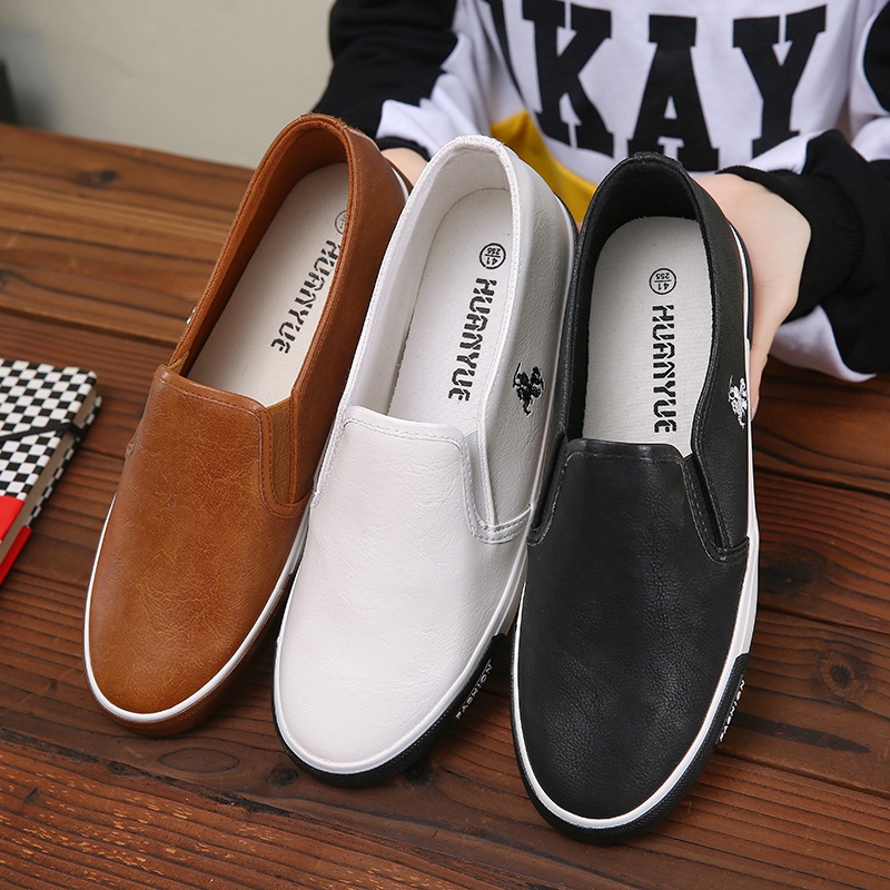 Newest 2021 Genuine Leather Casual Comfortable Mens Loafers Flats Sneakers Slip on Lazy Driving Men Shoes 5bea