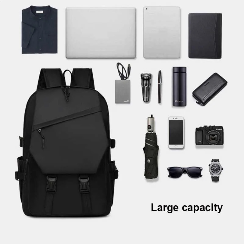 Business mens large capacity computer backpack student simple casual campus Mochila Mujer 240730ZYl