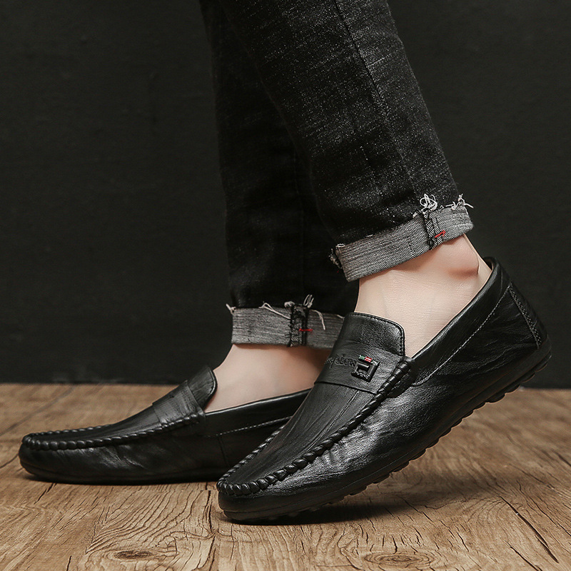 2022 Spring Autumn Men's Dress Shoes White Loafers Leather Casual Shoes Slip on Moccasin Shoes Fashion Men Shoes Design Shoes