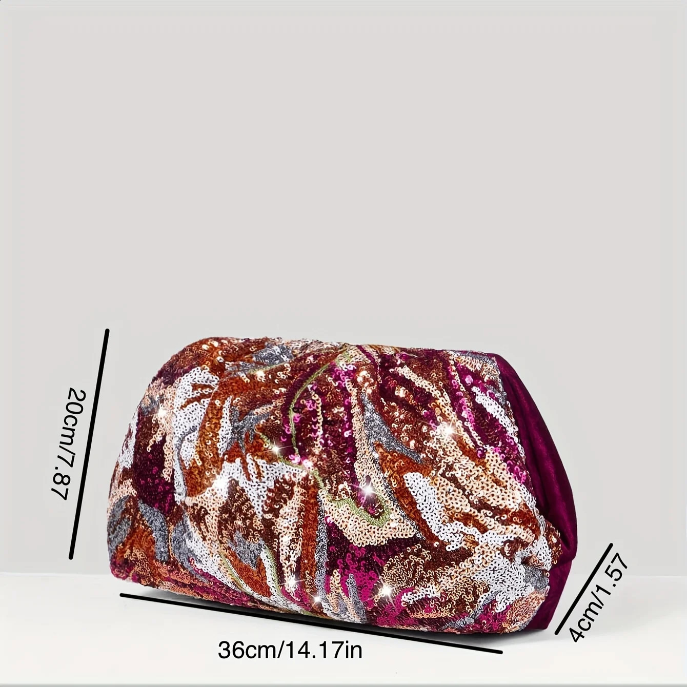 Exquisite Women Rose Red Evening Clutch Bag Random Pattern Party Purses Messenger Bags 240729