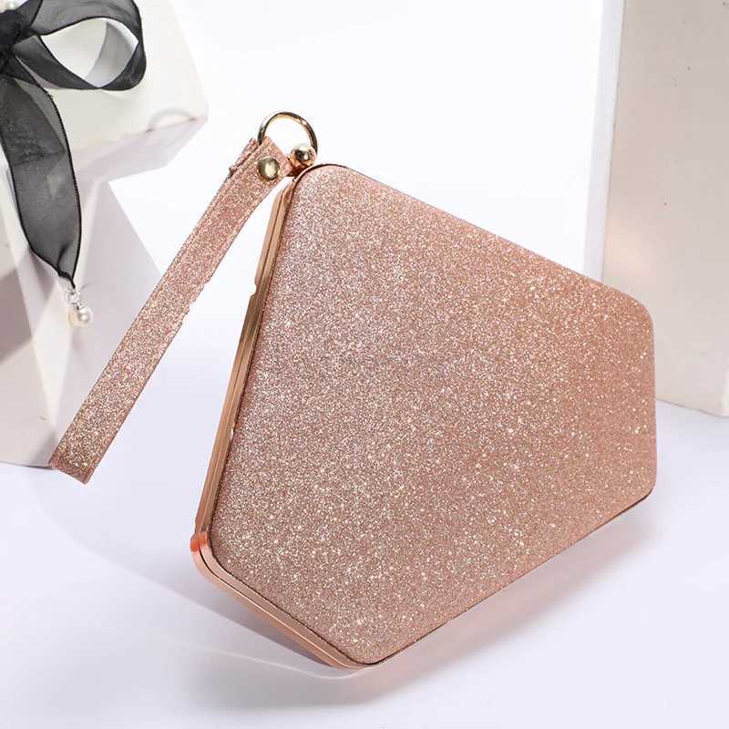 Luxurious and delicate diamond shaped Ladies clutch bag Fashion Haute Couture dinner bag Party bag Ladies handbagXJ240730