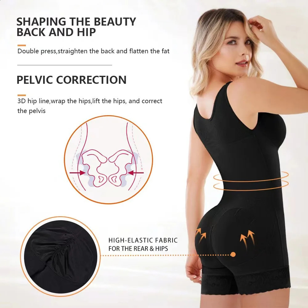 Womens one-piece body shaper super body shaping plus size belly corset underwear belly shaping butt lift body shaper 240730