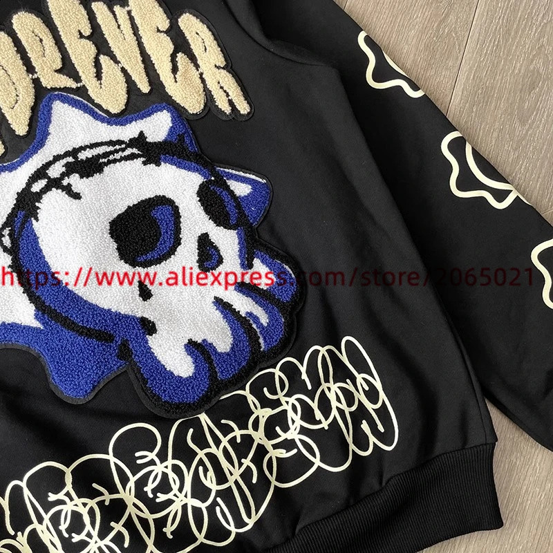 Towel Embroidered Cartoon Camouflage Glo Gang The Glory Full Zip Hoodie Men Women Vintage Hooded 240730