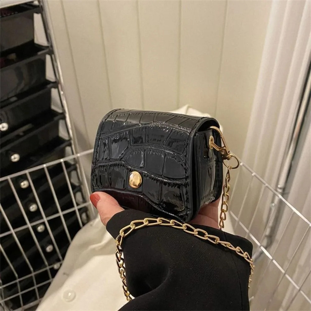 Cute Korean Fashion Mini Lipstick Crossbody Bags PU Simplicity Versatile Chain Shoulder Bag Handbag Girls Women 240730