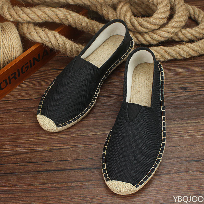 2023 Summer Autumn Men Canvas Shoes Breathable Men's Casual Shoes Slip-On Hemp Shoes Graffiti Espadrilles Women Footwear Flats
