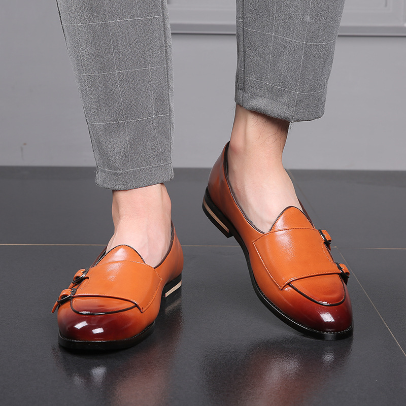Men's movechain Cusual Leather Wedding Party Shoes Fashion Men Slip-on Buckle Shoe Mens Loafers Moccasins Driving Flats aac7 s