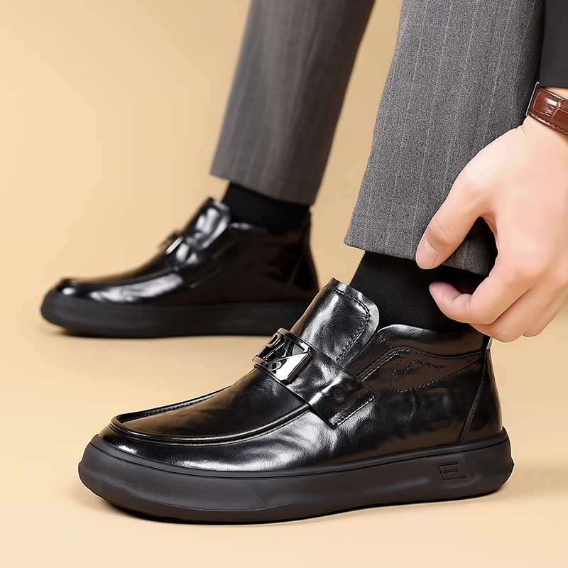 Brand Business WAERTA Leather for Casual Slip on For Party Wedding Quality Men Shoes