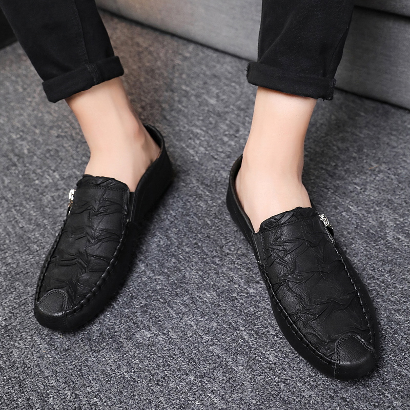 2022 New Fashion Men Loafers Soft Moccasins High Quality Spring Autumn Genuine Leather Shoes Men Soft Flats Driving Shoes