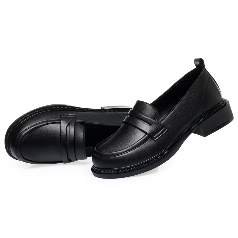 AIYUQI Loafer Shoes Woman 2024 New Genuine Leather Spring Shoes Woman Slip-on One Foot Big Size Non-slip Shoes Ladies