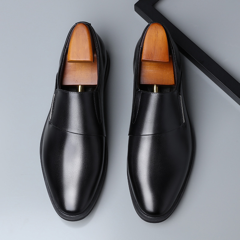 Men 6cm/Flat Leather Shoes Lift Loafers Slip-on Business Elevator Dress Shoes Comfortable Driving Height Shoes Zapatos De Hombre