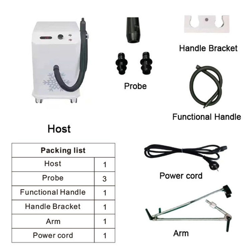 Professional Skin Cooling Tattoo Remove Pain Relief Cold Air Therapy Machine For Co2 Fractional ND Yag Laser Treatmen