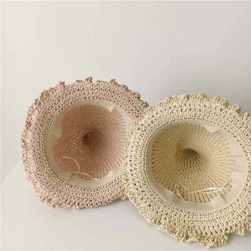 INS Style Cute Pinnacle Straw Hat For Baby Boys And Girls Wizard Hat Big Brim Summer Sunhat Kids Fisherman Hat Fashion CapXJ240730