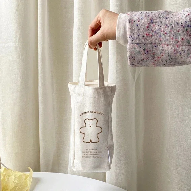 450ml Bear Thermos Cup Outdoor Travel Sports Water Bottle Portable Running Riding Camping Hiking Kettle Vacuum Flask 240918