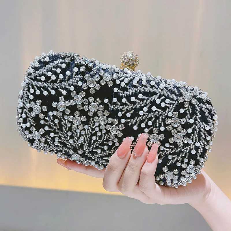 Women Clutch Bag High-class Ladies Coin Purse Niche Party Handbag Dinner Bags Dress Bridesmaid Bag Hand-beaded Pearl WalletXJ240730