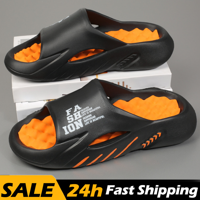 Men's Platform Fashion Slip-On Anti-Slip Summer Slippers New Eva Soft Flat Slides Men Quality Flip Ps Massage Slipper Male Shoes Ashoesfactory