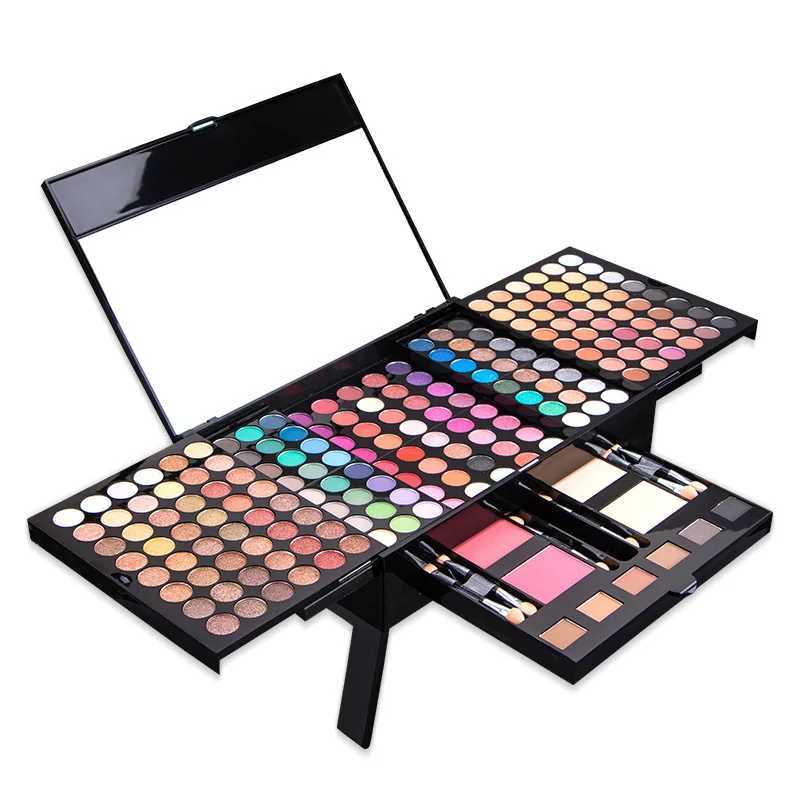 Womens makeup gift set full makeup set Lig stick gloss eyeliner eye black powder blusher foundation make-up powder waterproof eye shadow eye shadowW24